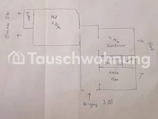 Wohnung zur Miete Tauschwohnung 380 € 2 Zimmer 60 m² 3. Geschoss Neukölln Neukölln 12051