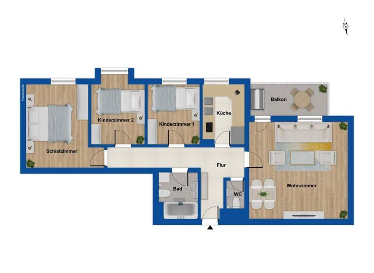 Wohnung zum Kauf 320.000 € 4 Zimmer 86,3 m² 2. Geschoss Wöhrd Nürnberg 90489