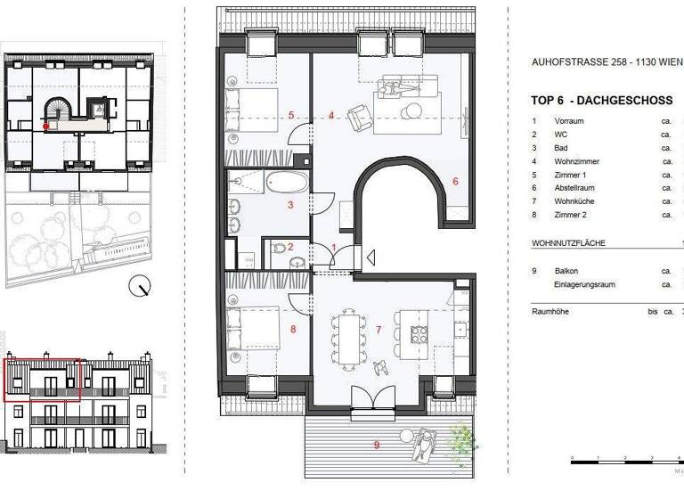 Wohnung zur Miete - Erstbezug 2.315 € 3 Zimmer 105,2 m² Wien 1130
