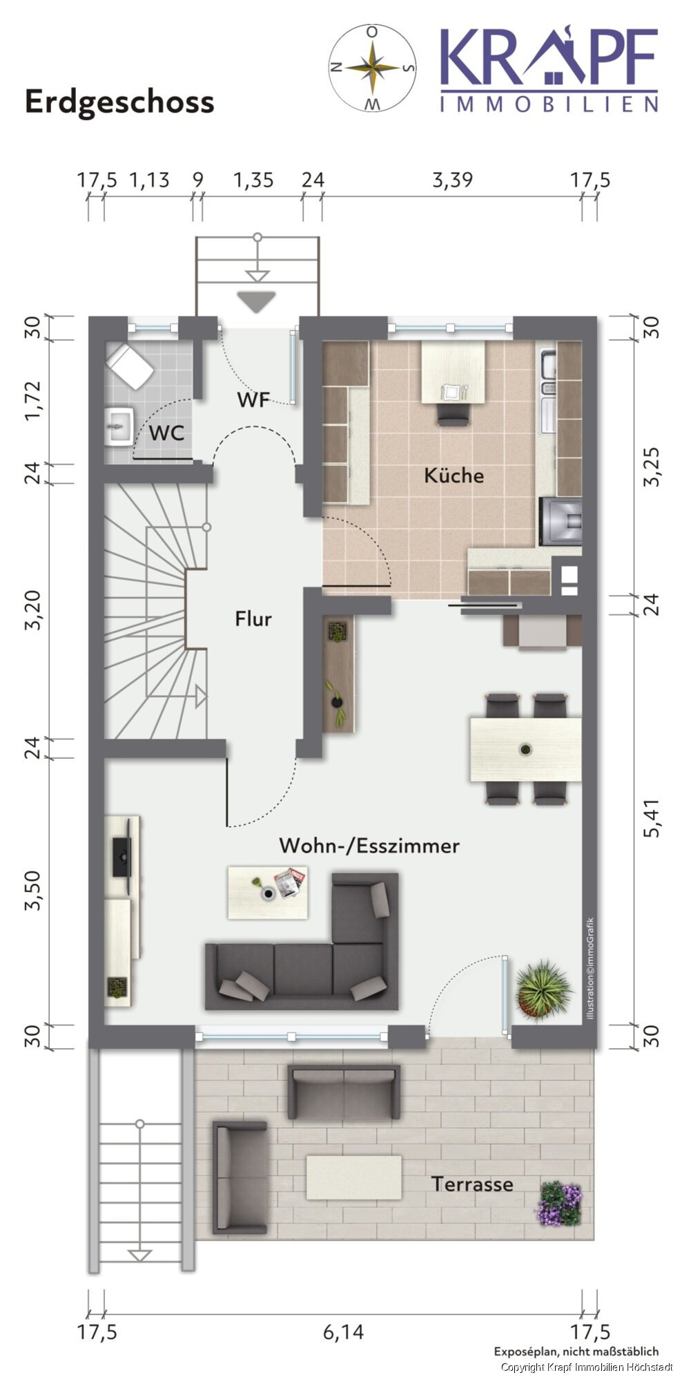 Reihenendhaus zum Kauf 555.000 € 6 Zimmer 120 m²<br/>Wohnfläche 299 m²<br/>Grundstück ab sofort<br/>Verfügbarkeit Dechsendorf - Ost Erlangen 91056