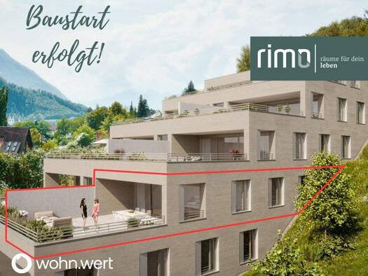 Terrassenwohnung zum Kauf - Erstbezug 635.000 € 3 Zimmer 75,8 m² 4. Geschoss frei ab 01.07.2026 Mutterstraße 11 Feldkirch 6800