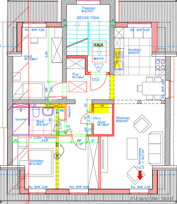 Wohnung zur Miete 1.540 € 3 Zimmer 70 m²<br/>Wohnfläche 2.<br/>Geschoss 01.03.2025<br/>Verfügbarkeit Dahlmannstraße 58 Ostend Frankfurt am Main / Bornheim 60385