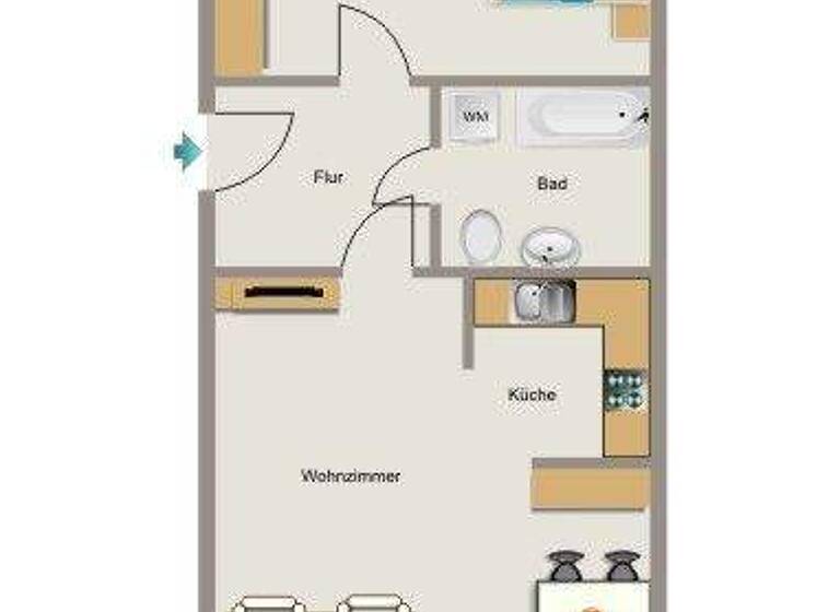 Wohnung zur Miete nur mit Wohnberechtigungsschein 324 € 2,5 Zimmer 58,7 m² EG frei ab 01.05.2026 Fritz-Erler-Straße 103 Werries Hamm 59071