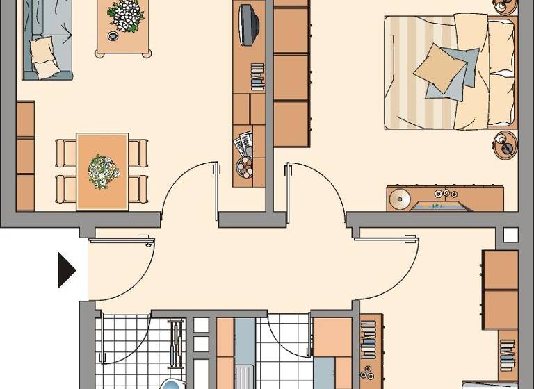 Wohnung zur Miete 439 € 3 Zimmer 58,4 m² EG frei ab 13.04.2026 Krachtstraße 3 Bismarck Gelsenkirchen 45889