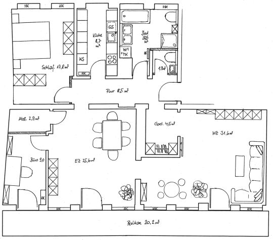 Wohnung zur Miete 1.000 € 4 Zimmer 126 m²<br/>Wohnfläche ab sofort<br/>Verfügbarkeit Maxplatz ----------------------------------------- Altstadt / St. Sebald Nürnberg 90403