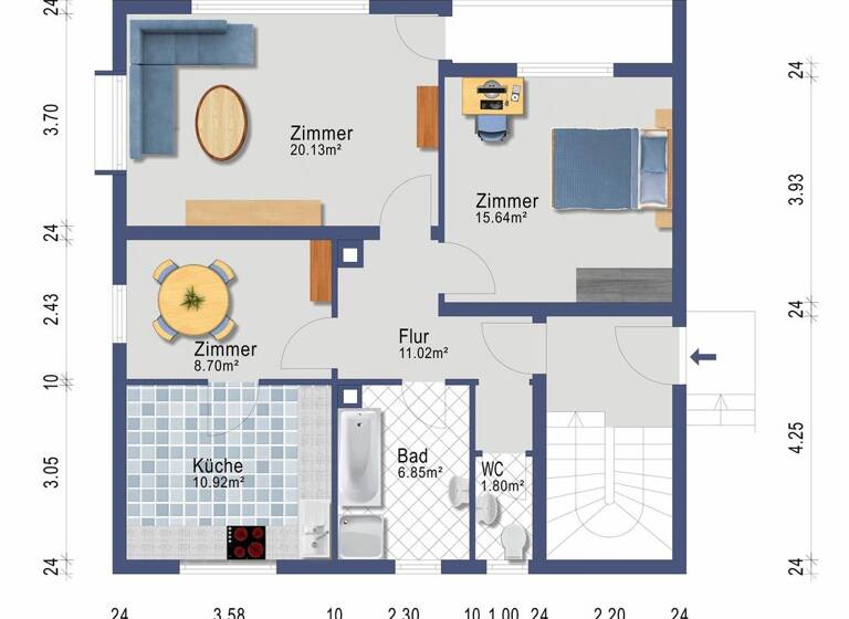 Einfamilienhaus zum Kauf 427.500 € 7 Zimmer 119,3 m² 477 m² Grundstück Büchenbronn Pforzheim 75180