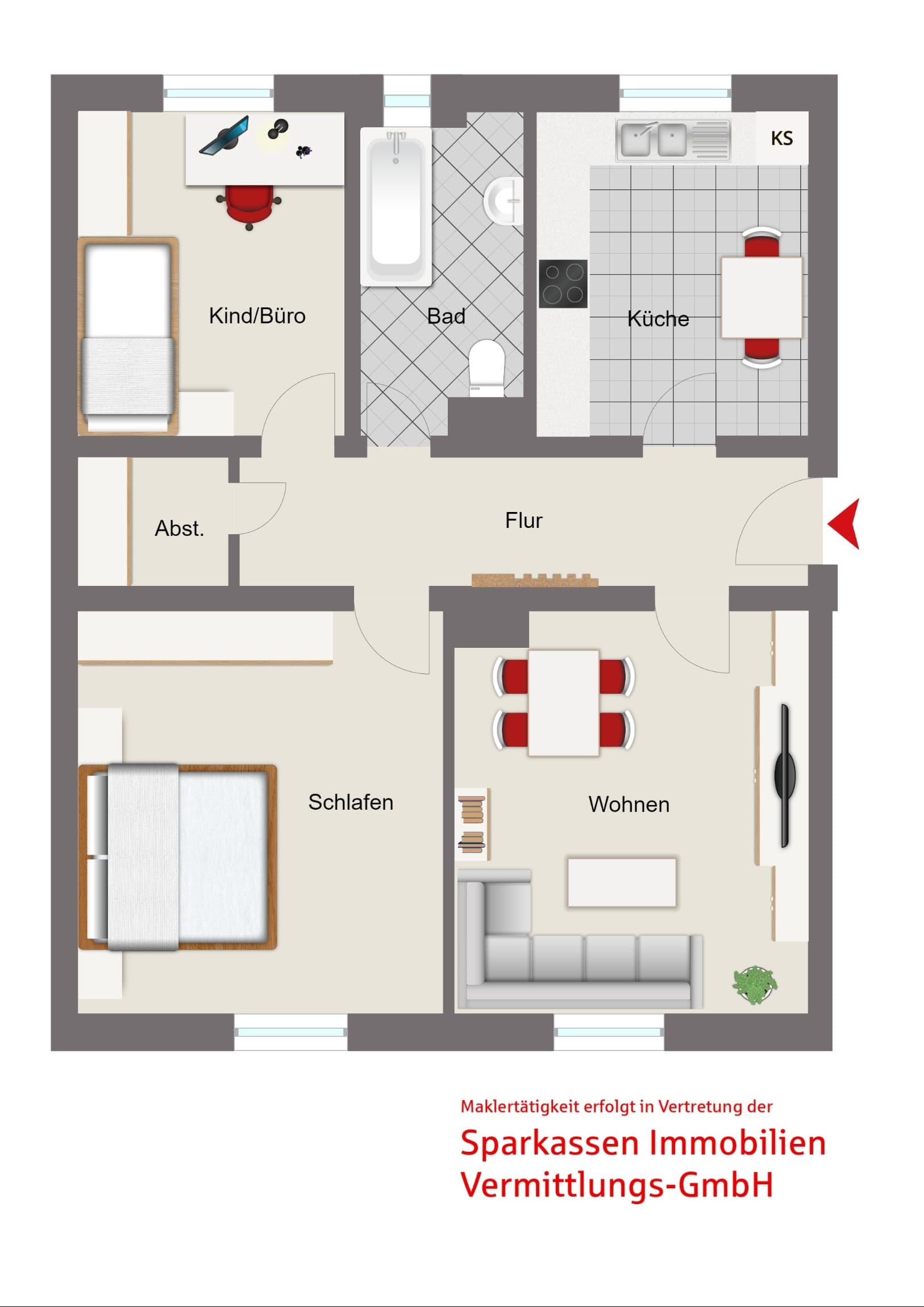 Wohnung zum Kauf 189.000 € 3,5 Zimmer 78 m²<br/>Wohnfläche 1.<br/>Geschoss Rehbühl Weiden 92637