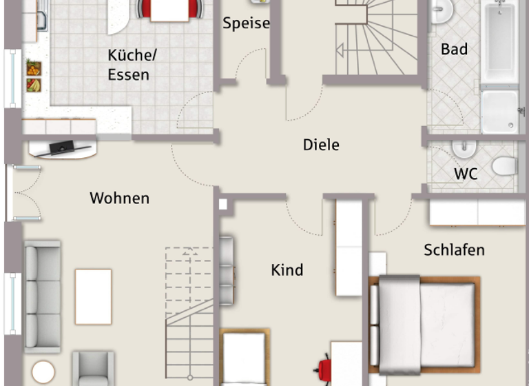 Maisonette zur Miete 1.350 € 4,5 Zimmer 122 m² 1. Geschoss frei ab sofort Hindenburgstr. 21 a Langenzenn 90579