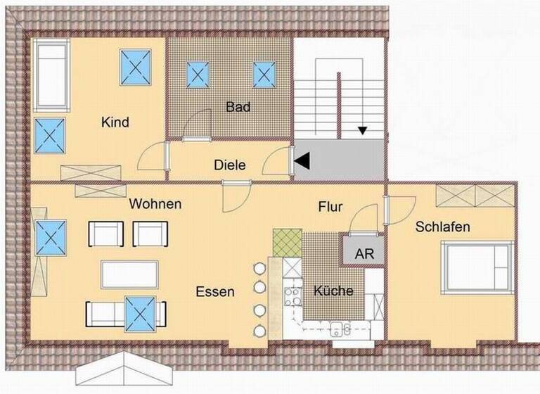 Wohnung zur Miete 485 € 3 Zimmer 82 m² 3. Geschoss frei ab sofort Industriestraße 102 Horst Gelsenkirchen 45899