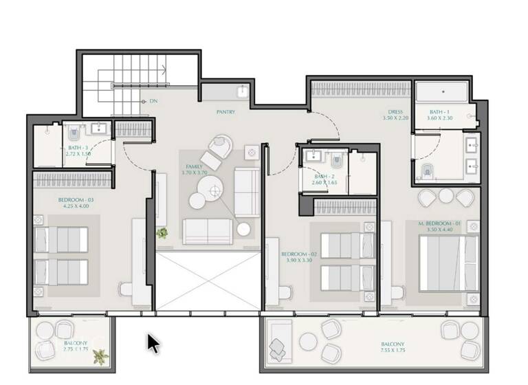 Wohnung zum Kauf - Erstbezug provisionsfrei 954.784 € 4 Zimmer 130,7 m² Dubai