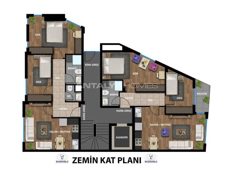 Penthouse zum Kauf 157.000 € 3 Zimmer 110 m² 3. Geschoss Antalya 07310