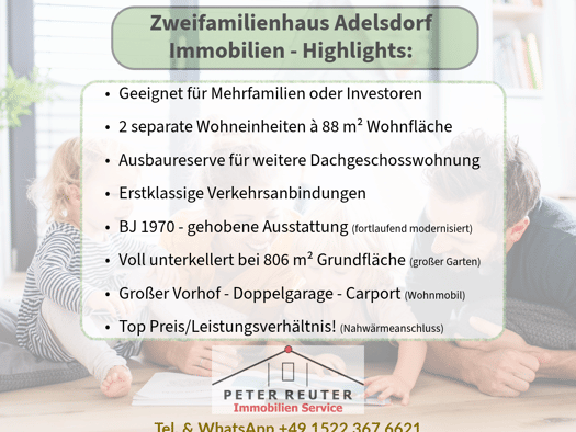 Mehrfamilienhaus zum Kauf 611.000 € 7 Zimmer 176 m² 806 m² Grundstück Adelsdorf Adelsdorf 91325
