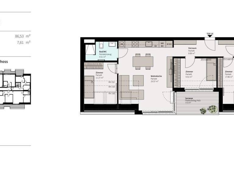 Wohnung zum Kauf 562.000 € 4 Zimmer 86,5 m² Erzherzog Karl Strasse 74 Wien 1220