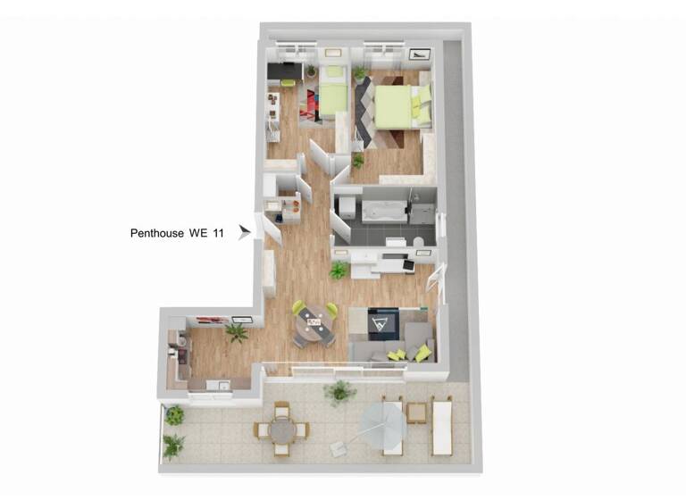 Penthouse zum Kauf - Erstbezug provisionsfrei 465.000 € 3 Zimmer 82,3 m² 3. Geschoss Steinen 79585