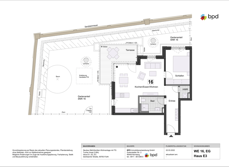 Terrassenwohnung zum Kauf provisionsfrei 560.000 € 2 Zimmer 69,9 m²<br/>Wohnfläche EG<br/>Geschoss Dambacher Straße 55,57,59 Südstadt Fürth 90763
