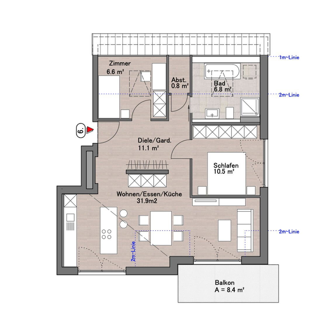 Wohnung zum Kauf provisionsfrei 345.900 € 3 Zimmer 71 m²<br/>Wohnfläche 2.<br/>Geschoss Hochstrasse 1 Thalhofen Marktoberdorf 87616