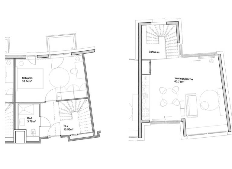 Maisonette zur Miete 2.040 € 2 Zimmer 76 m² 4. Geschoss frei ab sofort Lenore-Volz-Straße 11 Bad Cannstatt Stuttgart 70372