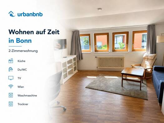 Wohnung zur Miete auf Zeit 1.380 € 2 Zimmer 55 m² frei ab sofort Leibnizstraße 0 Heiderhof Bonn - Bad Godesberg 53177