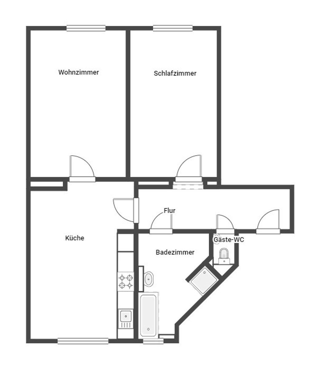 Immobilie zum Kauf provisionsfrei als Kapitalanlage geeignet 200.000 € 2 Zimmer 61 m²<br/>Fläche Reisholz Düsseldorf 40599