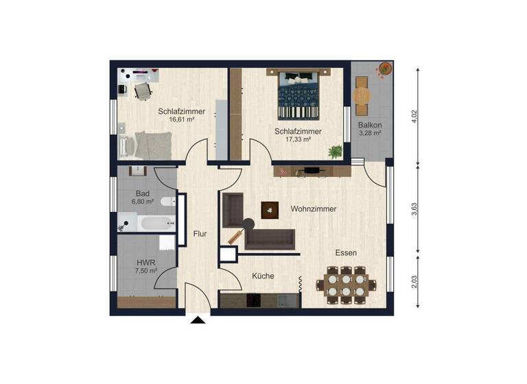 Wohnung zum Kauf 4 Zimmer 95 m² 1. Geschoss Straubing 94315