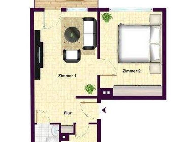 Wohnung zur Miete 312 € 2 Zimmer 48 m² EG frei ab sofort Albert-Schweitzer-Straße 80 Altendorf Chemnitz 09116