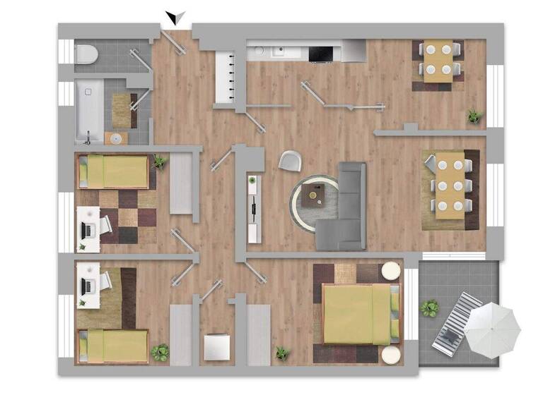 Wohnung zum Kauf 279.000 € 4 Zimmer 81,9 m² EG Pucking 4055