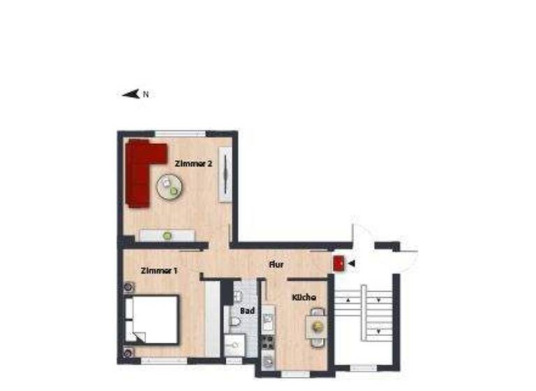 Wohnung zur Miete 379 € 2 Zimmer 48,1 m² 2. Geschoss frei ab 01.03.2026 Schubertring 16 Hohenstein Wolfsburg 38440