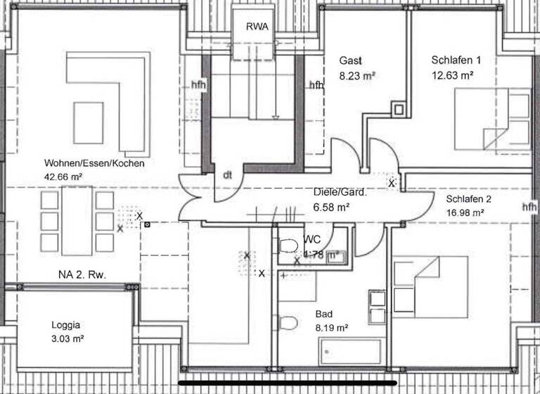 Wohnung zum Kauf 290.000 € 4 Zimmer 100,1 m² 4. Geschoss Mitte Heiligenhaus 42579