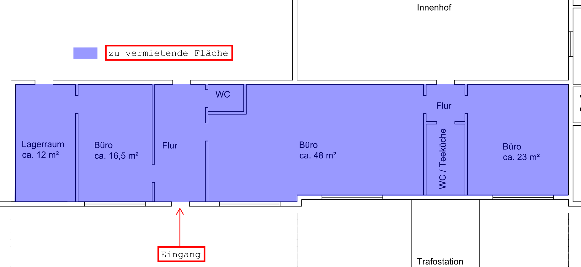 Bürofläche zur Miete provisionsfrei 120 m²<br/>Bürofläche von 20 m² bis 100 m²<br/>Teilbarkeit Ohle Ring 5-7 Wiepenkathen Stade 21684