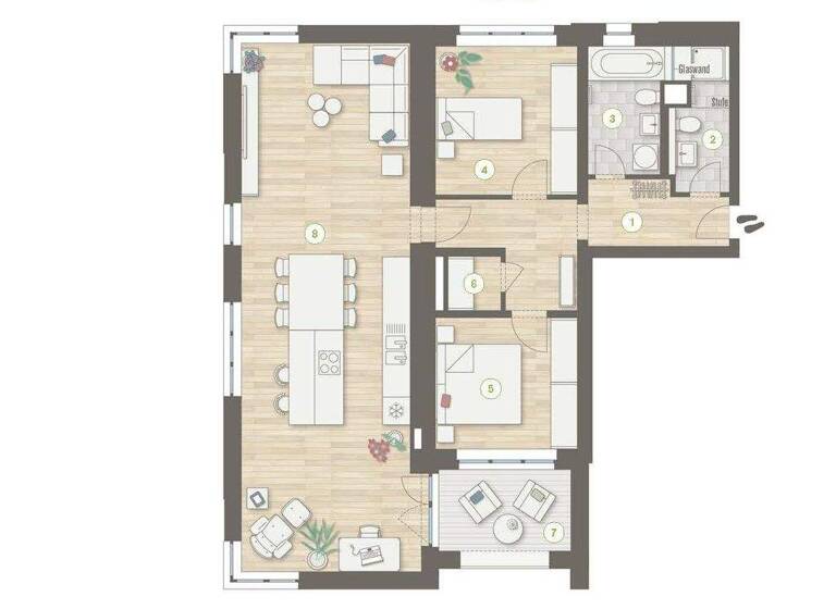 Wohnung zur Miete 1.345 € 3 Zimmer 99,6 m² 2. Geschoss frei ab sofort Elstal Wustermark 14641