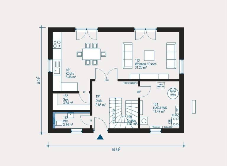 Einfamilienhaus zum Kauf 450.200 € 4 Zimmer 143,3 m² 600 m² Grundstück Kleinsendelbach 91077