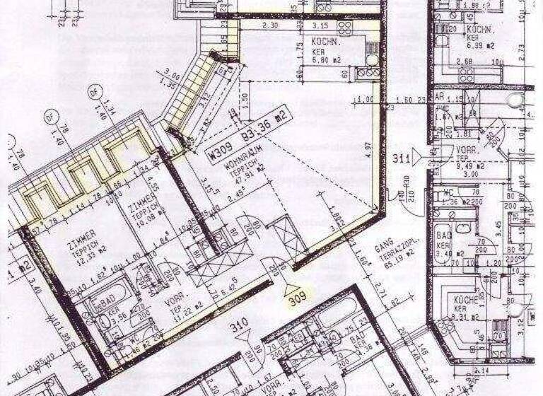 Wohnung zur Miete 936 € 3 Zimmer 93,6 m² 9. Geschoss Wien 1100