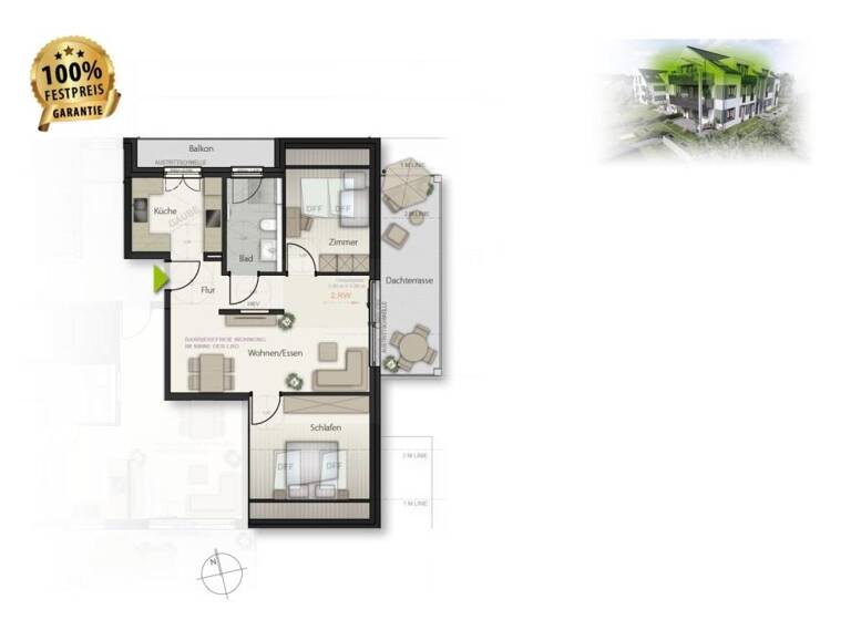 Wohnung zum Kauf provisionsfrei 509.000 € 3 Zimmer 75 m²<br/>Wohnfläche Dagersheim Böblingen 71034