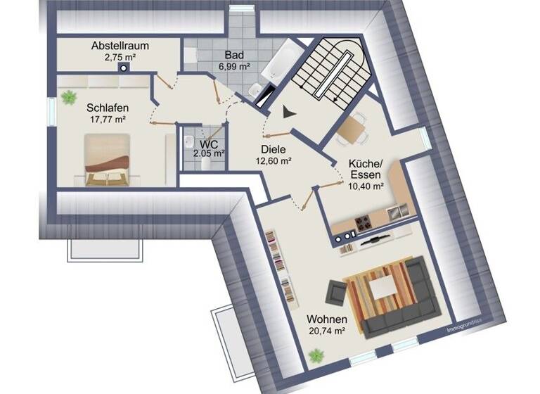 Wohnung zum Kauf 169.000 € 2 Zimmer 69 m² Nittendorf 93152