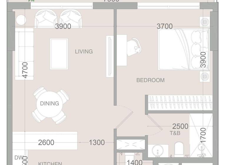 Wohnung zum Kauf provisionsfrei 267.102 € 2 Zimmer 67,2 m² Dubai 00000