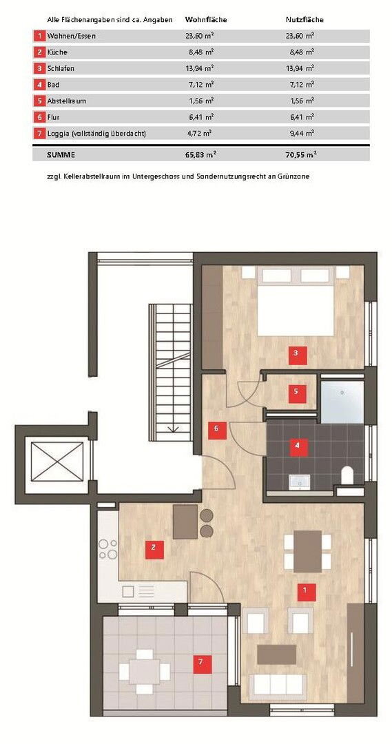 Wohnung zur Miete 960 € 2 Zimmer 65,8 m²<br/>Wohnfläche 1.<br/>Geschoss 01.03.2025<br/>Verfügbarkeit Roßdorf Nürtingen 72622