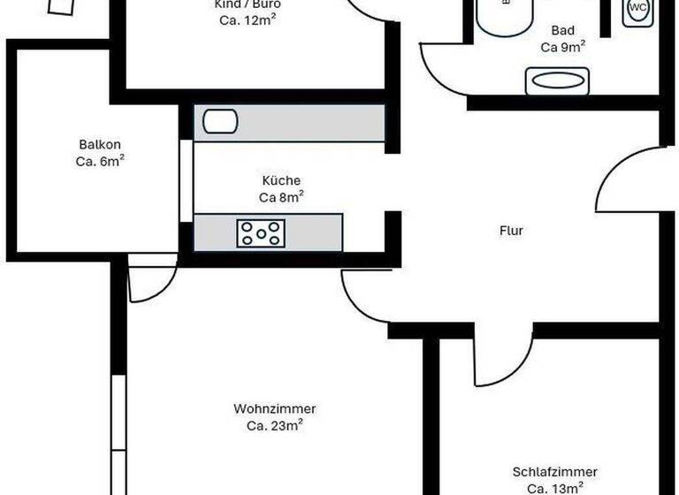 Wohnung zum Kauf provisionsfrei 299.000 € 3 Zimmer 80,5 m² Böblingen 71032