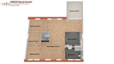 Loft zur Miete 970 € 3 Zimmer 121,1 m² 2. Geschoss frei ab sofort Hauptstraße 17 Laage Laage 18299