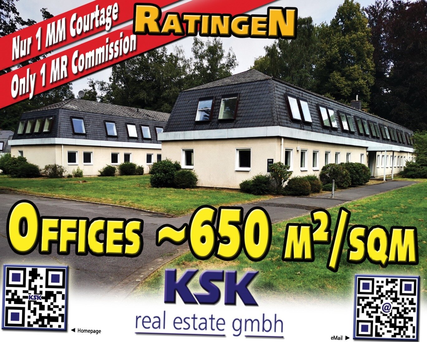 Bürofläche zur Miete 650 m²<br/>Bürofläche von 325 m² bis 325 m²<br/>Teilbarkeit Zentrum Ratingen 40878