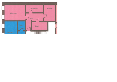 Wohnung zur Miete 285 € 2 Zimmer 56 m² 2. Geschoss frei ab sofort Weißenfels Weißenfels 06667