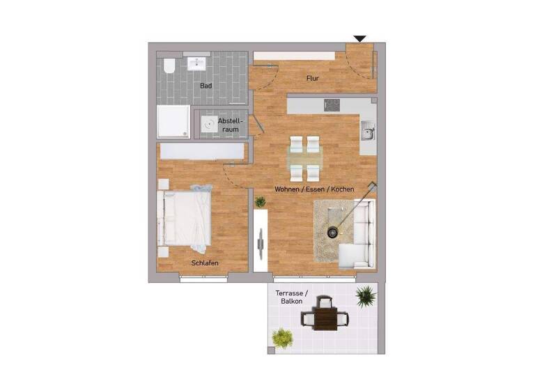 Wohnung zum Kauf - Neubau provisionsfrei 354.900 € 2 Zimmer 64 m² 1. Geschoss Am Wasserwerkswald 12 Hattersheim 65795