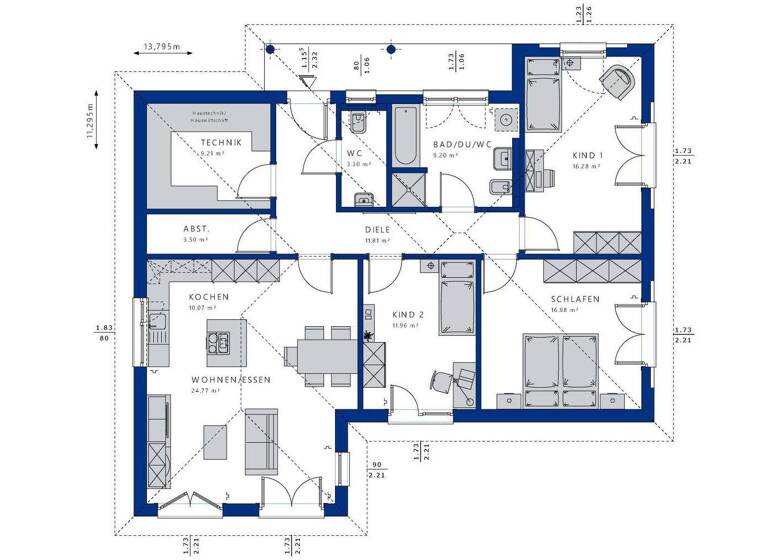 Bungalow zum Kauf 524.230 € 4 Zimmer 117,1 m² 550 m² Grundstück Erdmannsweiler Königsfeld im Schwarzwald 78126