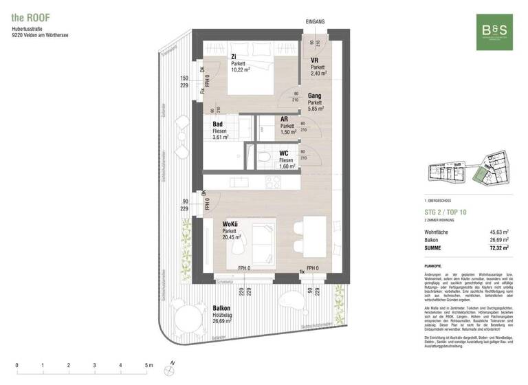 Wohnung zum Kauf - Erstbezug 335.000 € 2 Zimmer 45,6 m² 1. Geschoss Hubertusstraße Velden am Wörther See 9220