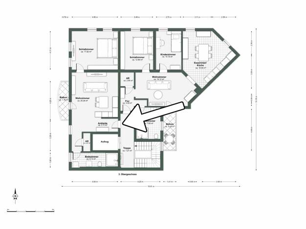 Wohnung zum Kauf 285.000 € 2 Zimmer 58 m² 3. Geschoss frei ab 01.12.2026 Maxfeld Nürnberg 90409