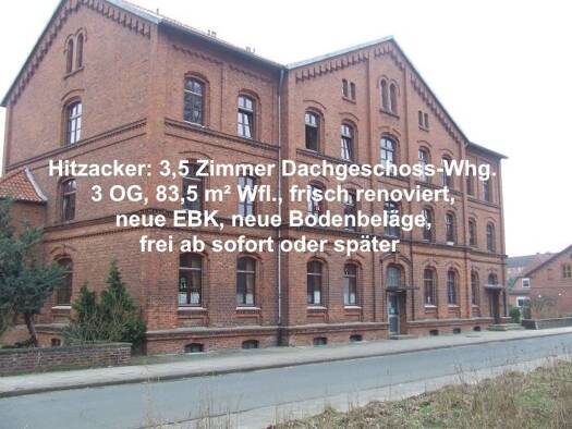 Wohnung zur Miete 705 € 3,5 Zimmer 83,5 m² 3. Geschoss frei ab sofort Hitzacker 29456