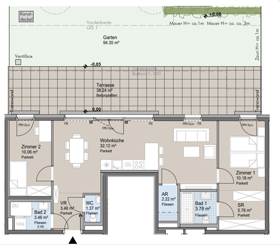 Wohnung zum Kauf provisionsfrei 599.900 € 3 Zimmer 72,4 m²<br/>Wohnfläche EG<br/>Geschoss 01.01.2026<br/>Verfügbarkeit Wien,Hietzing 1130