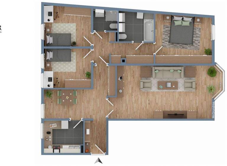 Wohnung zur Miete 1.550 € 4 Zimmer 102 m² 1. Geschoss frei ab sofort Hornschuchpromenade 16a Innenstadt Fürth 90762