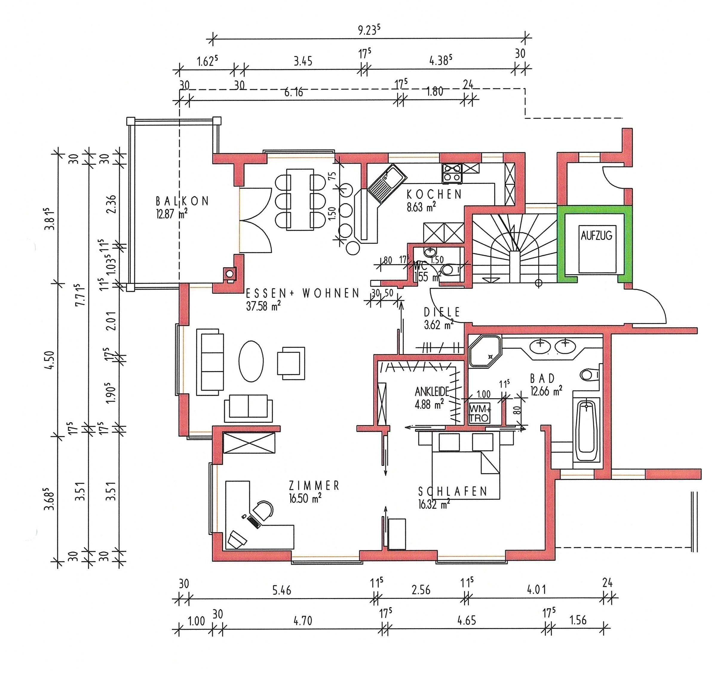 Wohnung zum Kauf 695.000 € 3 Zimmer 107 m²<br/>Wohnfläche 1.<br/>Geschoss Baden-Baden - Kernstadt Baden-Baden 76530