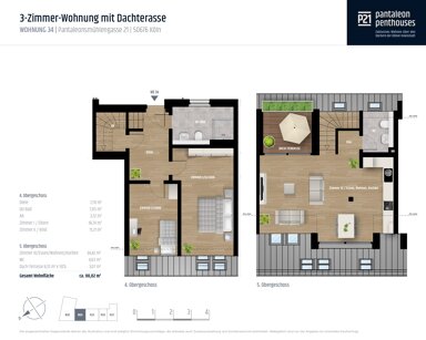 Penthouse zum Kauf 750.000 € 3 Zimmer 90 m² frei ab sofort Altstadt - Süd Köln 50676