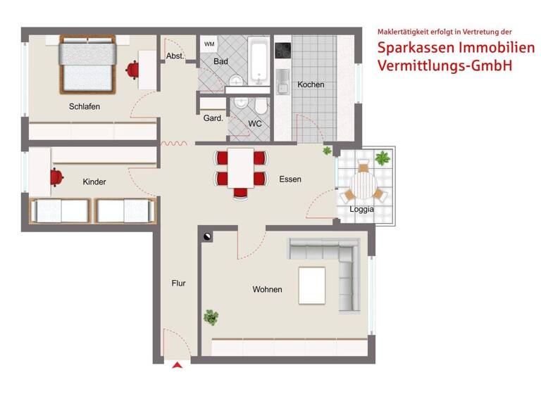 Wohnung zum Kauf 189.000 € 3,5 Zimmer 87,2 m² 2. Geschoss frei ab sofort Moosbürg Weiden 92637